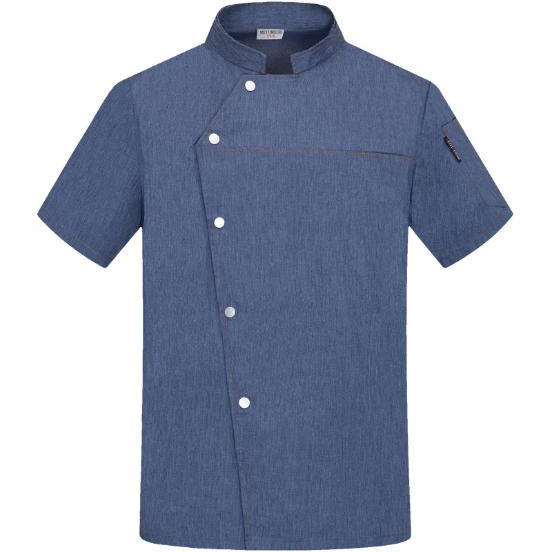 Teahouse Hotel Abbigliamento da lavoro da chef unisex Catering estivo Cucina Abito da lavoro traspirante a maniche lunghe corte