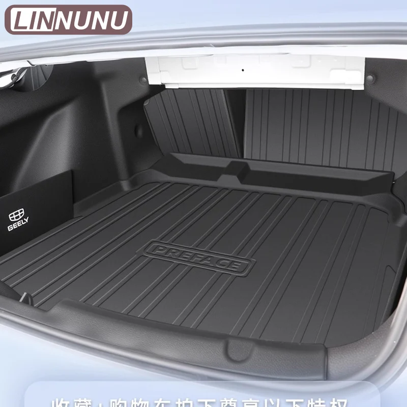LINNUNU For Geely Preface Xingrui 2025 2026 TPE Car Trunk Mat Full Coverage Cover Protect Pad Cargo Liner Anti-Dirt Accessories