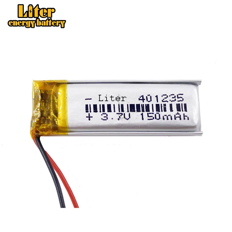 Good Qulity 3.7V,150mAH,401235 Polymer lithium ion / Li-ion battery for TOY,POWER BANK,GPS,mp3,mp4