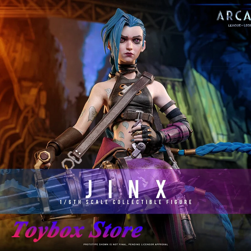 

HOTTOYS HT TMS137 1/6th Scale Jinx Action Figure League of Legends Arcane Game Fans Collectible 12" Full Set Female Soldier