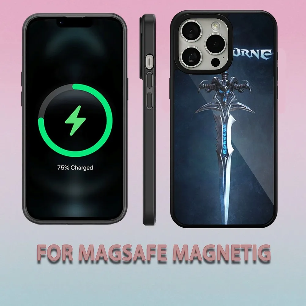 World of Warcraft WOW Game  Phone Case For iPhone 15 14 13 12 11 Pro Max Plus Magsafe Magnetic Wireless Charging Cover