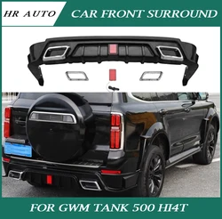 Car Front Surround Fit for GWM Tank 500 Modified Hurricane Kit Auto Rear Surround with Lights Car Exterior Upgrade Accessories