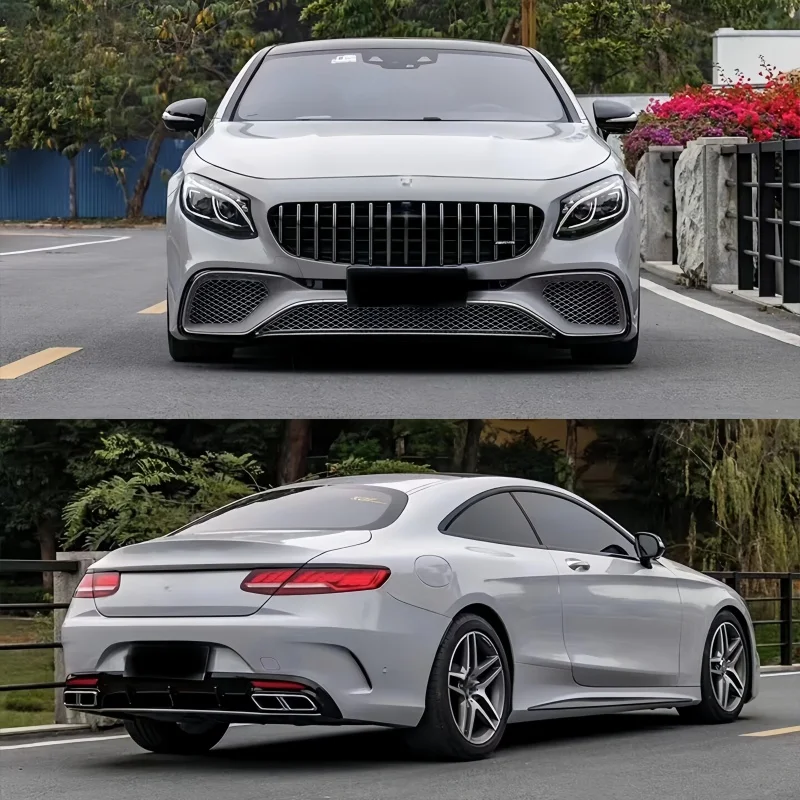 مناسبة لترقية S-Class COUPE S63 65 من مادة ألياف الكربون المحيطي مجموعة الجسم الكاملة