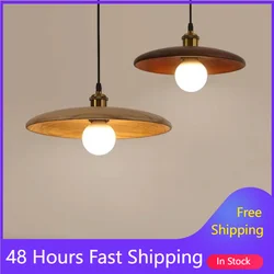 Modern Wooden Pendant Light Kitchen Bedroom Restaurant Shop Decoration Hanging Lamp Wood Ceiling Chandeliers Nordic Japan Decor