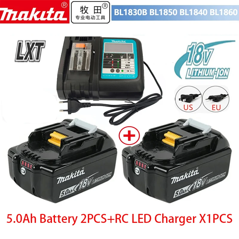 Original Makita 6Ah/5Ah/3Ah for Makita 18V Battery BL1830B BL1850B BL1850 BL1840 BL1860 BL1815 Replacement Lithium Battery