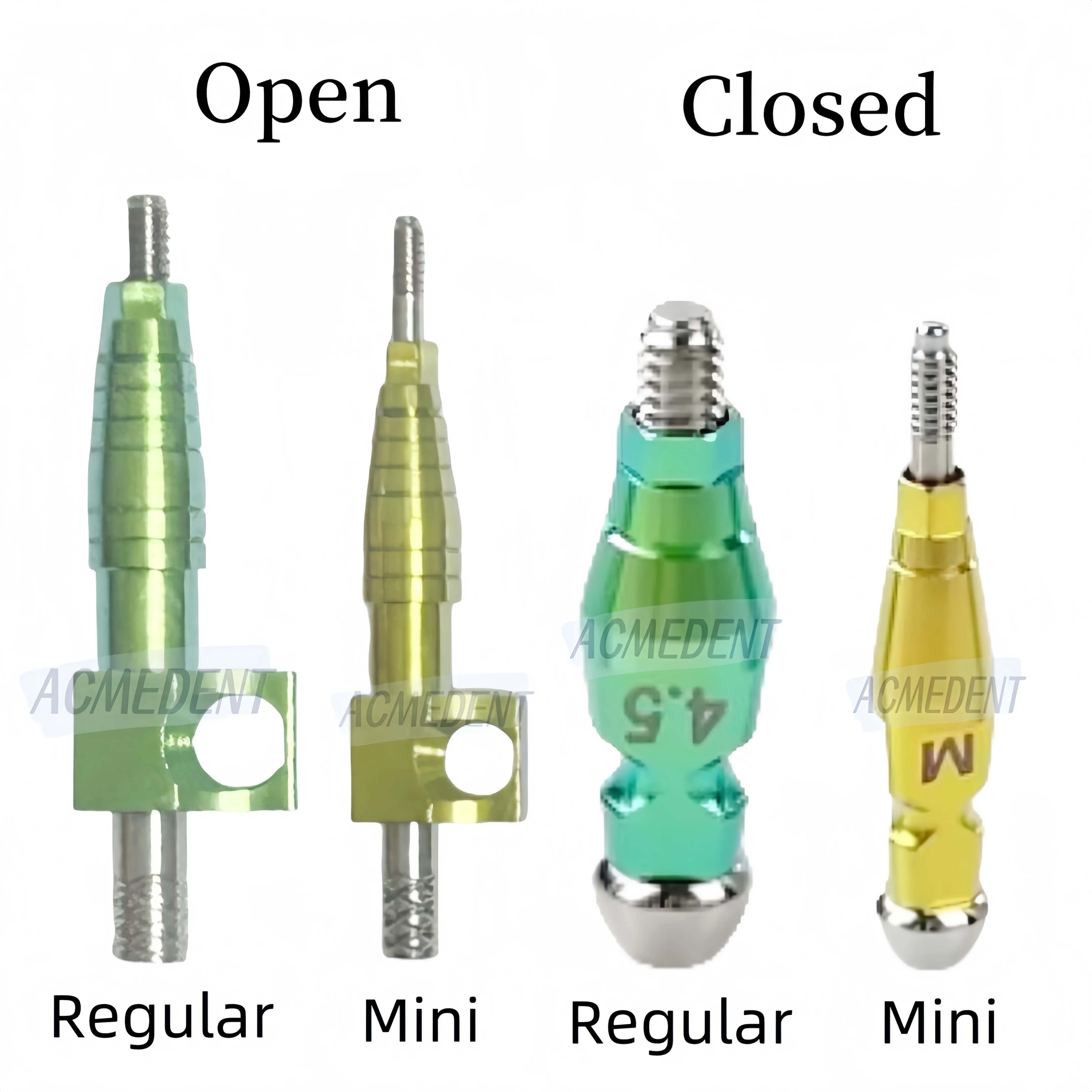 1szt Oprawa Pick Up Dental Transfer Impression Coping Stop tytanu Otwarta zamknięta taca Pasuje do śrub pokrywy OSS M/R