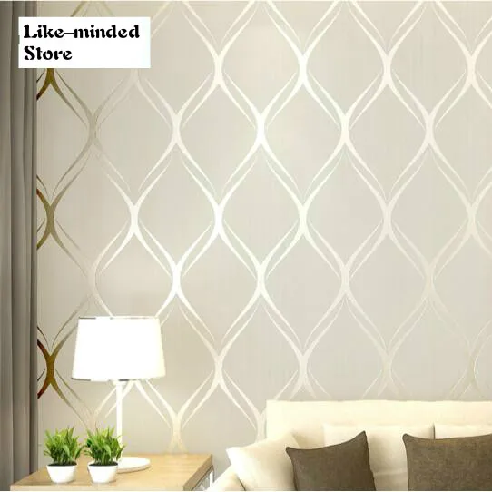 

10M Beige,White,Grey Geometric Luxury Modern Wallpaper for Bedroom Walls Living Room Decoration Wallpapers Wall Paper Home Decor