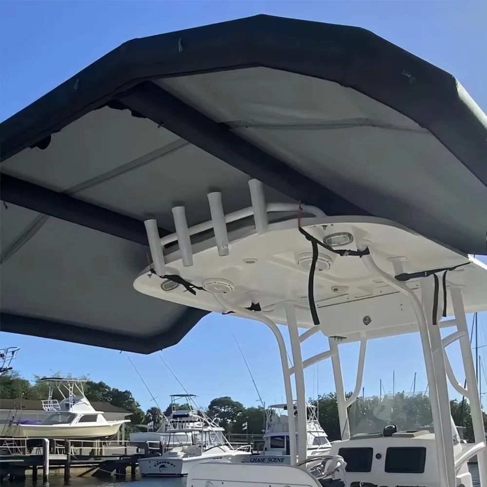 Toldo plegable al aire libre, toldo de vela impermeable, cubierta de toldo inflable para barco yate