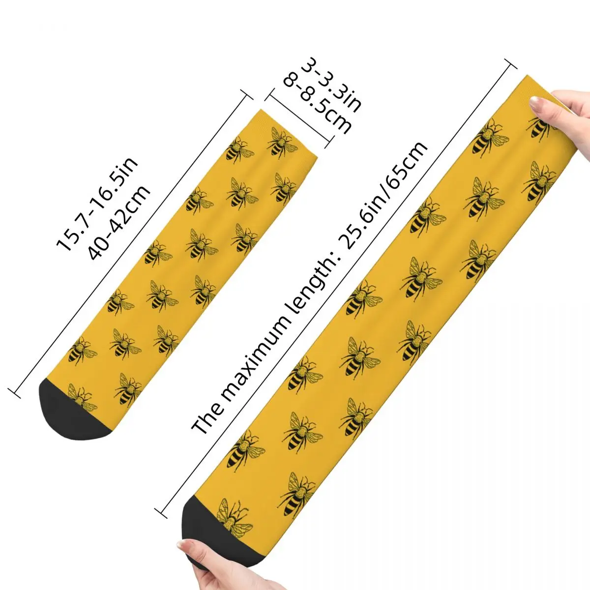 Chaussettes sans couture avec abeilles pour adultes, chaussettes unisexes, chaussettes pour hommes et femmes