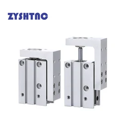 MXH/HLH Rail Cylinder MXH6 MXH10 MXH16 MXH20 new Type Precision Pneumatic Cylinder Linear Side Rail Guide Rod Cylinder MXH6-10