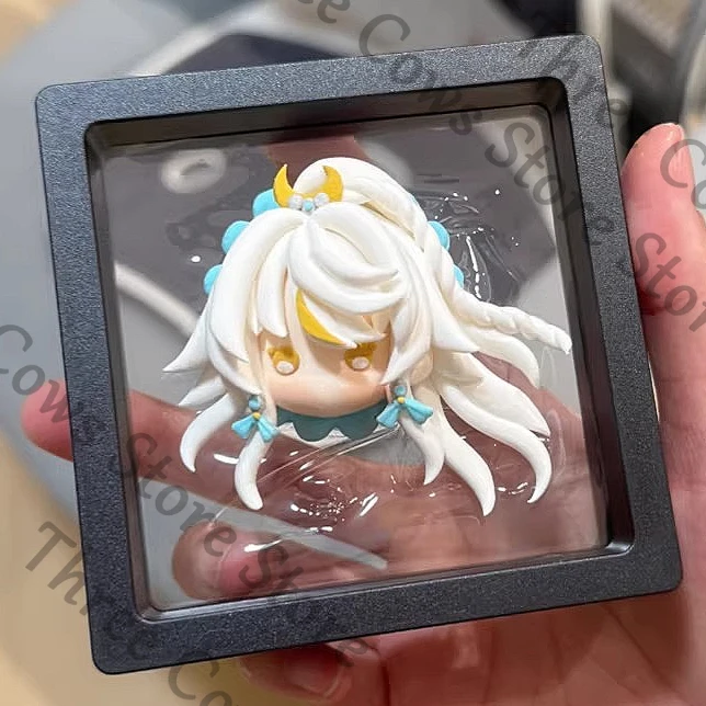 

Anime Genshin Impact Zibai Cosplay Handmade Fridge Magnets Models Kit Cartoon Refrigerator Magnet Figures Model Garage Kits Gift