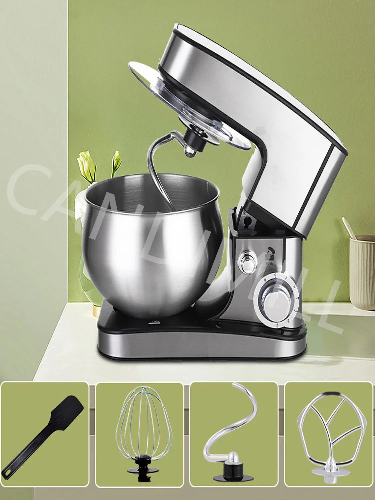 5L Kitchen Mixer /Dough Kneading/Whip Cream Machine 1000w Power Desktop Appliances Home With Three Types Of Mixing Heads