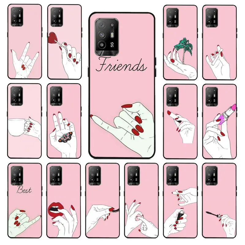 funda Moon Spells Makeup Best Friend Phone cover For OPPO A74 A78 A94 A98 A54 A72 5G A57 A96 A53S 4G A9 A73 A53 2020 Cases coque