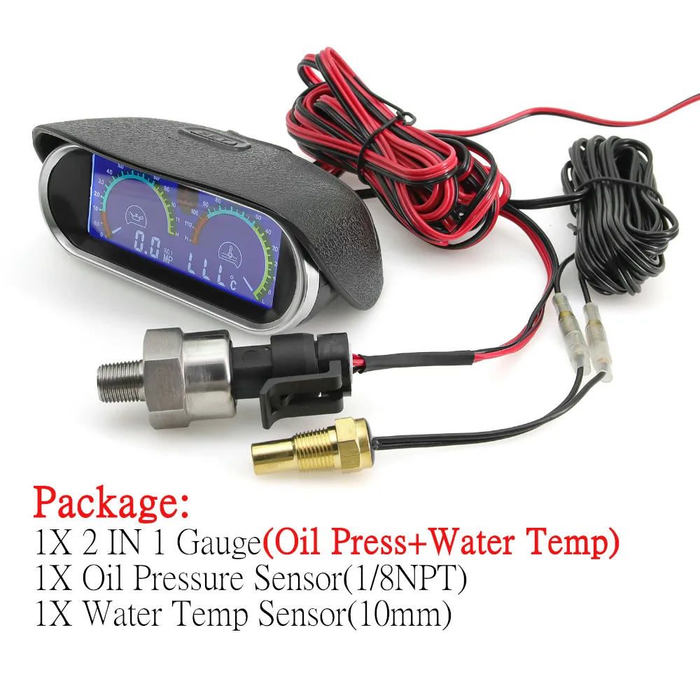 Universal 2-Wire Temp Gauge Sensor Sender – 1/8 NPT For Oil Or Water Temperature