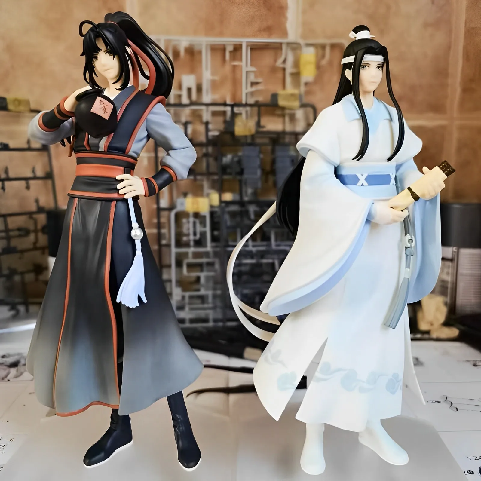 Ainme Mo Dao Zu Shi Figures Wei Wuxian Lan Wangji Model Dolls Figurines Pvc Action Figure Statue Collection Friend Gifts Toys