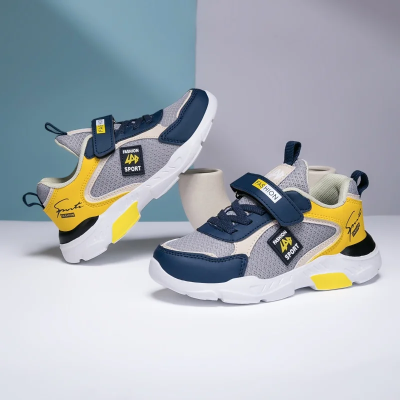 2025New أحذية رياضية الأطفال أحذية رياضية غير رسمية للبنين تنفس الصيف شبكة أطفال هوك وحلقة الطلاب الفتيات مدرسة احذية الجري #3