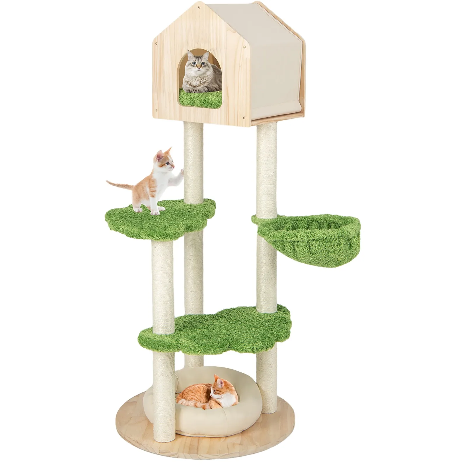 Wooden Cat Tree 55'…