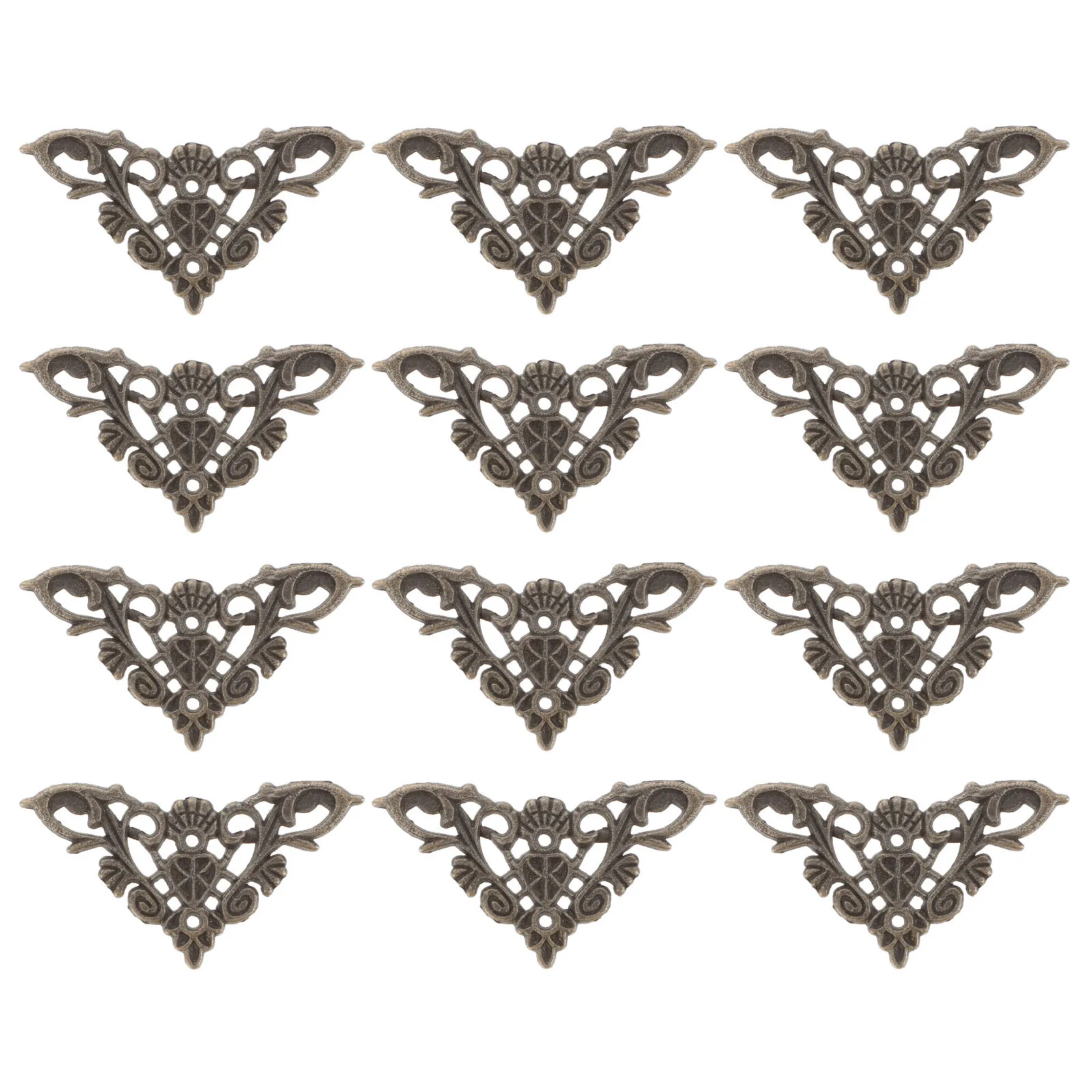 12Pcs Zinc Alloy Metal Corner Protector Retro Style Scrapbooking Album Notebook Photo Frame Guard Album Protector Corner