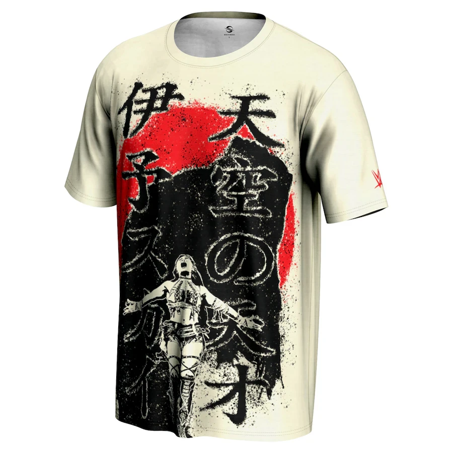 

Men's Cream Iyo Sky Japanese Style T-Shirt Is Simple Fashionable Casual Loose And Breathable Suitable For Sports And Fitness