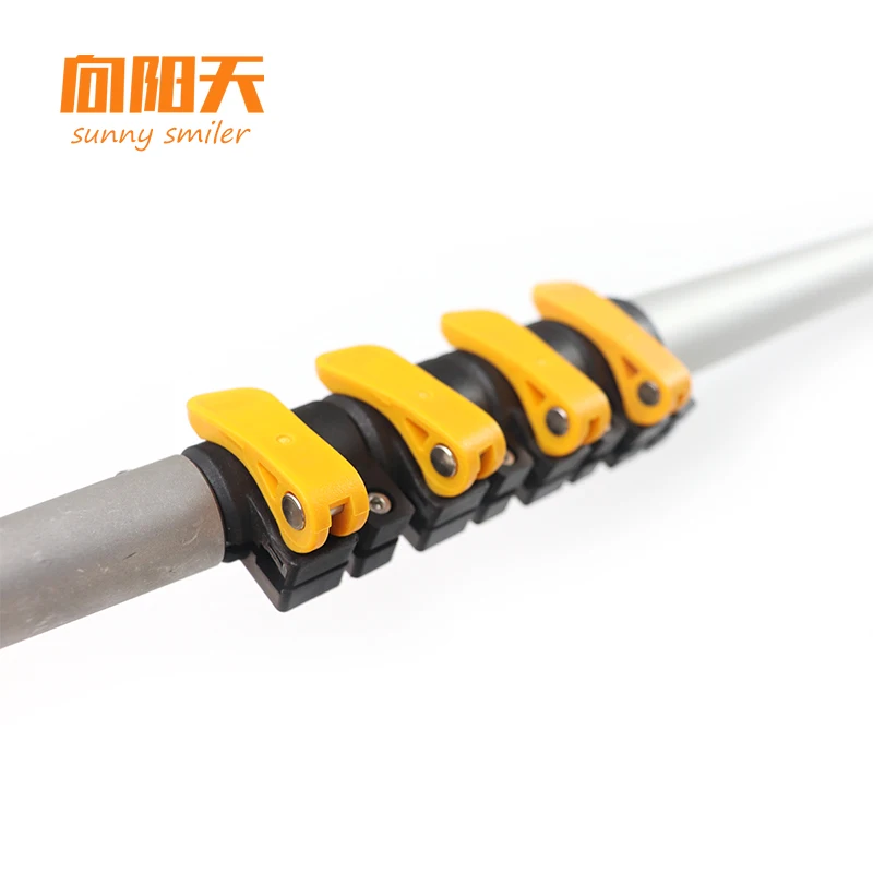 Sunnysmiler solar panel cleaning water Fed Pole tube brushes 30FT  extendable aluminum photovoltaic clean equipment tool