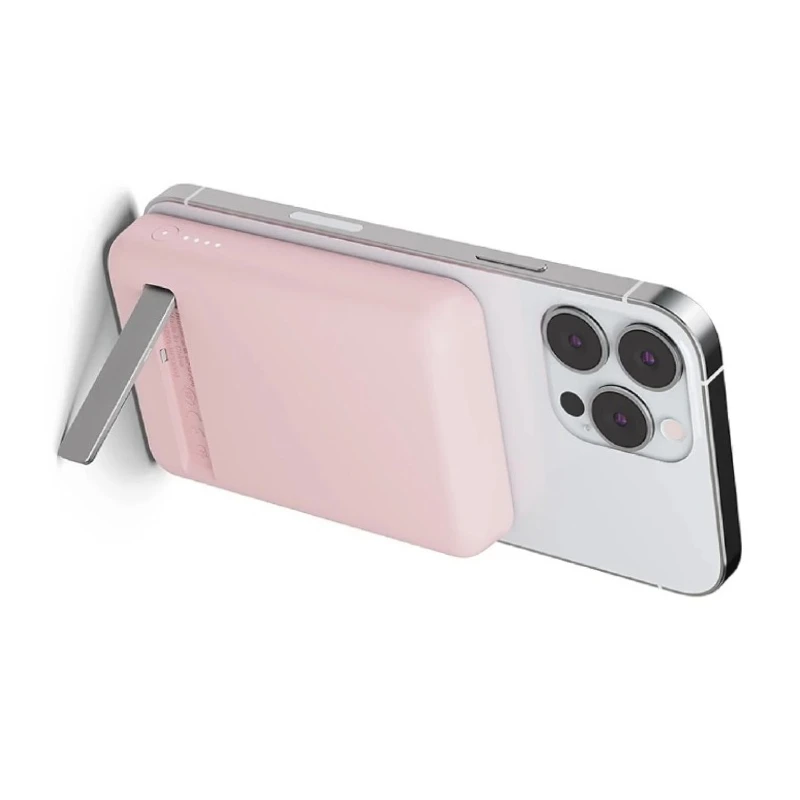 สำหรับ iPhone MagSafe แบตสำรองไร้สายแบบแม่เหล็ก พร้อมขาตั้งในตัว