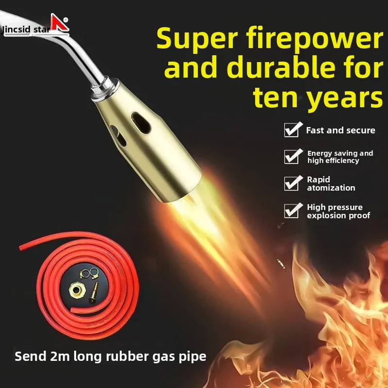 Single Nozzle Flame Weeder Portable Butane Propane Torch Garden Weed Burner for Efficient Grass Burning
