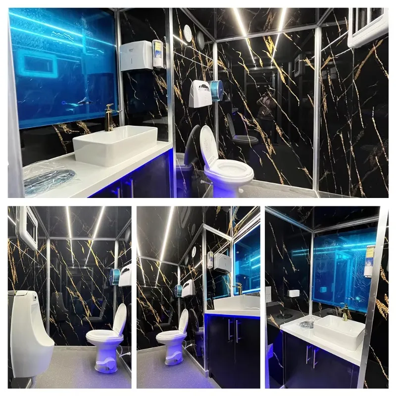 Custom Western Prefab Luxury VIP Mobile Toilet Trailer Portable Restroom Shower Cabin Commercial Bathroom Sanitary Washroom
