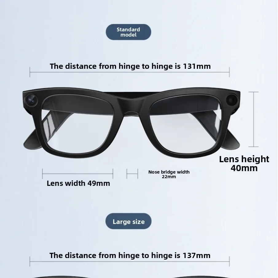 Cross-border E03 smart glasses 800W pixel AI camera high definition photography video voice call translation sunglasses