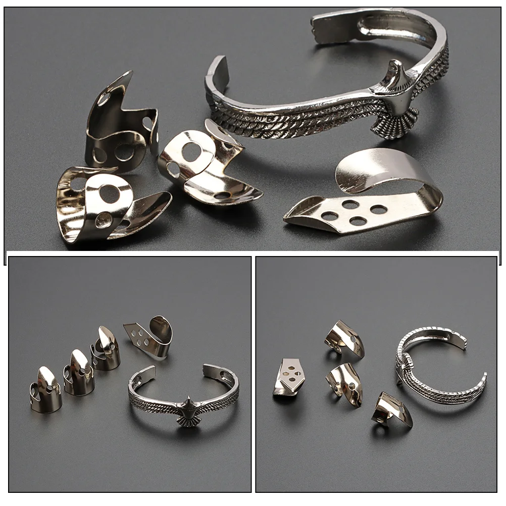 

1Set Gold Durable Metal Finger Pick Set Adjustable Thumb Finger Picks Guitar Supplies Accessories Thumb Pick Guitar Accessories