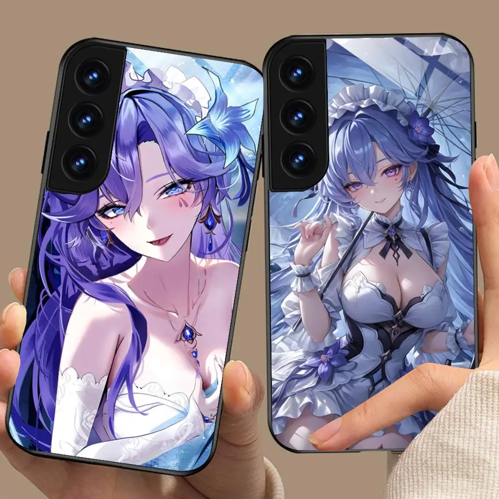 

Чехол для телефона Wuthering Waves Cantarella для Samsung Galaxy A56 55 54 53 52 51 36 35 34 23 16 15 5G, защитный стеклянный чехол