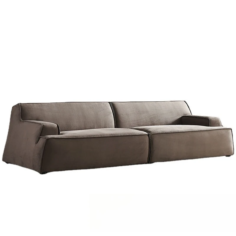 

Italian minimalist fabric sofa living room small apartment straight row three people furniture simple modern four people
