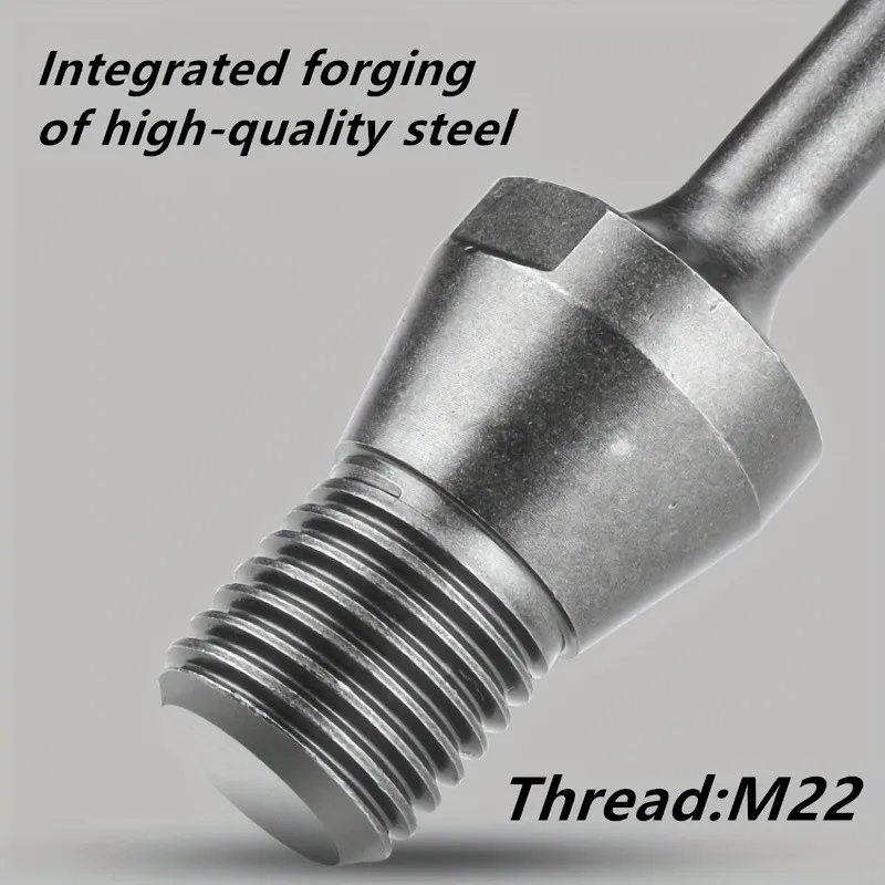 SDS-PLUS Adapter - M22 Thread Round Shank, Steel Structure/Masonry, Durable & Easy Installation