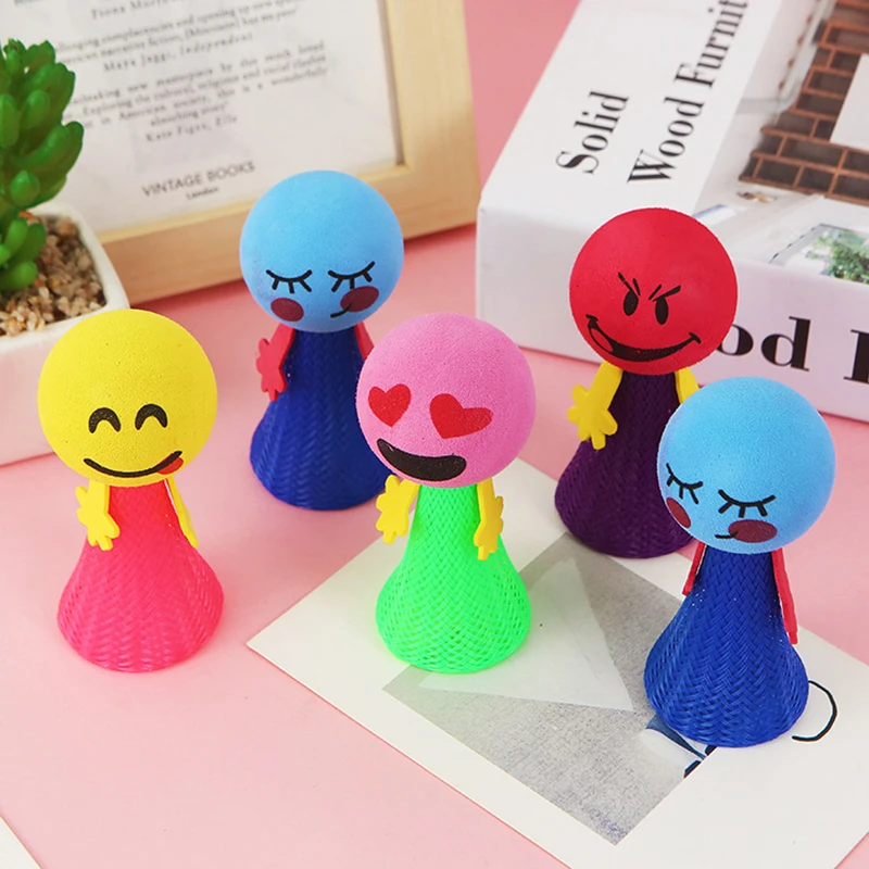 10pcs Cute Jumping Doll Spring Toy for Kids Birthday Party Favors Treat Boy Girl Guest Gifts School Prize Goodie Bag Fillers