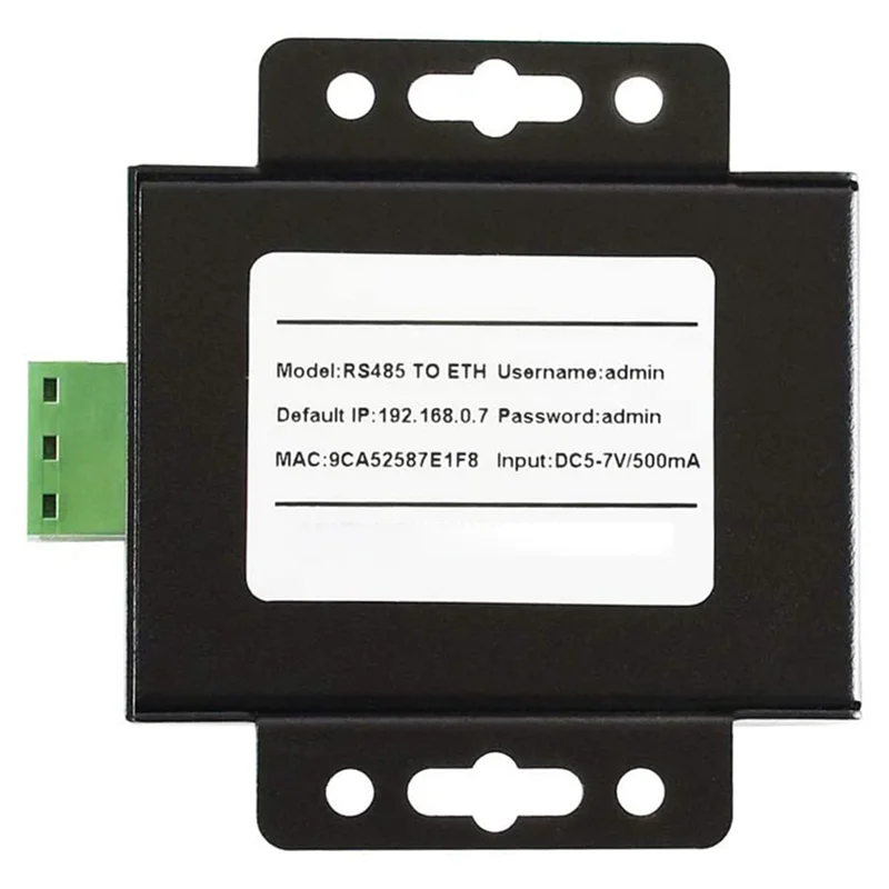 Convertitore ABZW 2X da RS485 a Ethernet con RS485 a bassa potenza ad alta velocità a RJ45 Facile da comunicare tra la spina americana