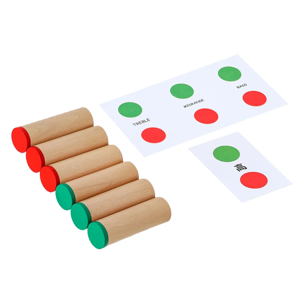 1 Juego de tubo de sonido de madera, juguete educativo para niños, entrenamiento auditivo, desarrollo cognitivo, juego de aprendizaje, Color brillante, seguro