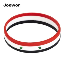 1pc Syria Flag Silicone Bracelets Wristband Kids Children Women Men Sport Love Friend Family