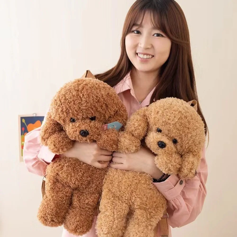 Cute Teddy Dog Plush Backpack Large Capacity Puppy Toys Student Schoolbags 35CM Stuffed Animal Poodle Shoulders Bags