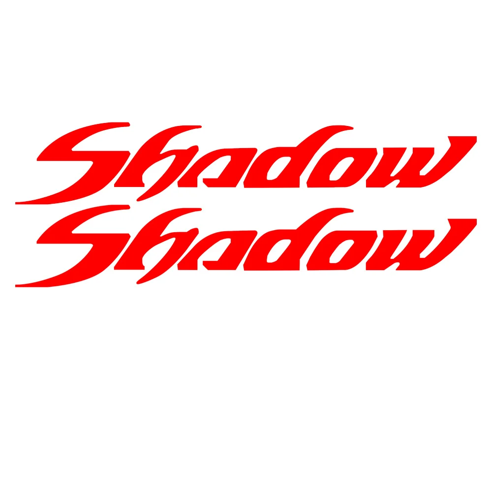 2Pcs Shadow Art Script Text Sticker Set, Matte HD Vinyl Decal, Waterproof Scratch Resistant Removable Sticker for Motorcycle