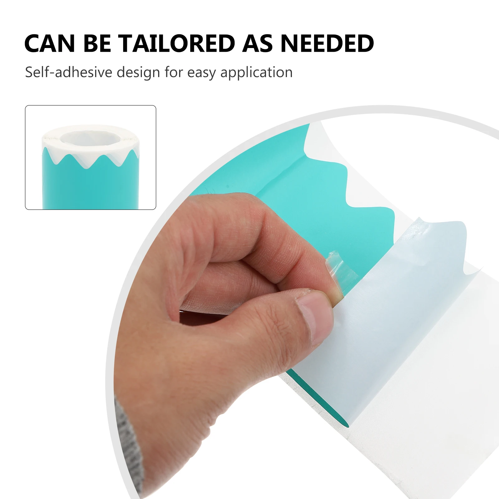 

1 Roll Blackboard Border Sticker Self-Adhesive School Bulletin Board Trim Classroom Wall Decor Chalkboard Border Decal