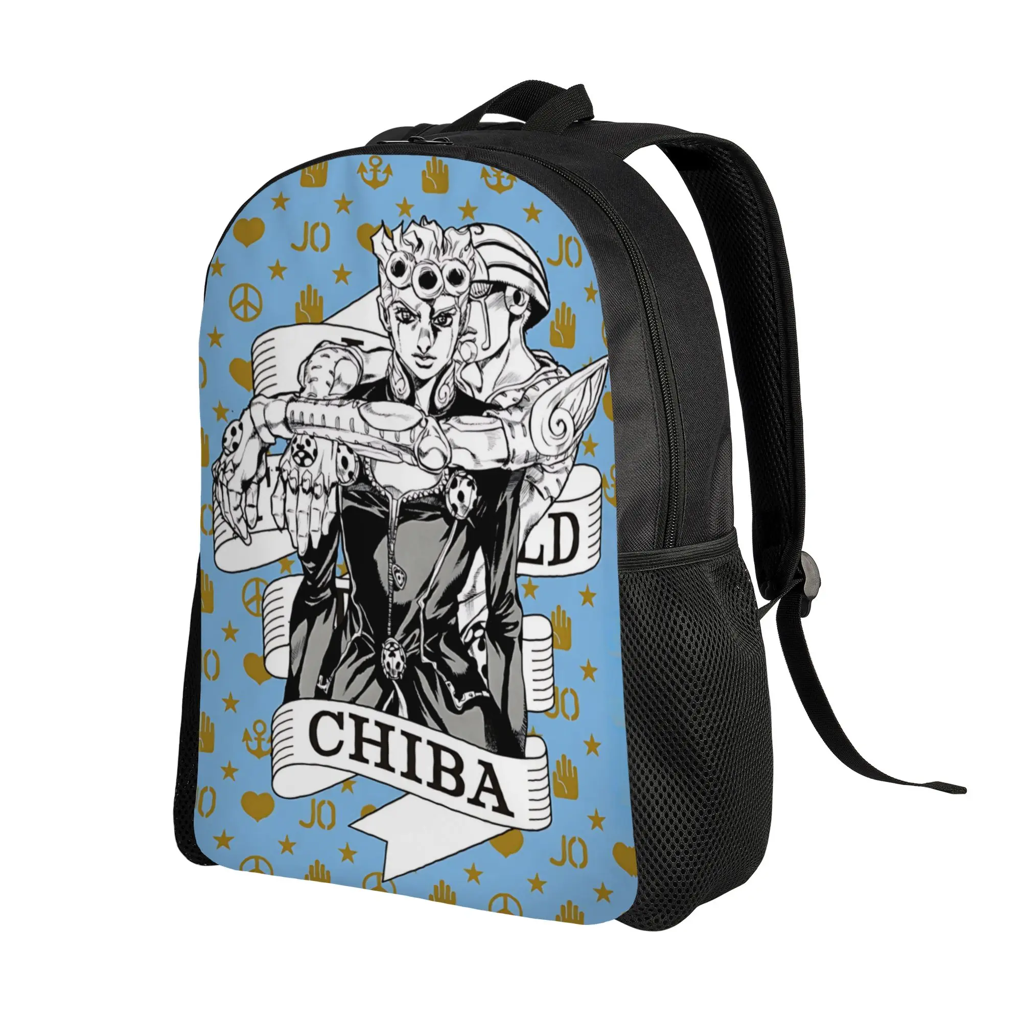 Jojo's Bizarre Adventure World backpack ita bag JOJO anime mochila Casual Camping Zipper Closure Rucksack