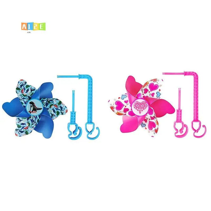 

A12E-Baby Carriage Windmill Decoration,Flower Patterned Handlebar Windmill, Spinning Decoration Accessories For Bikes