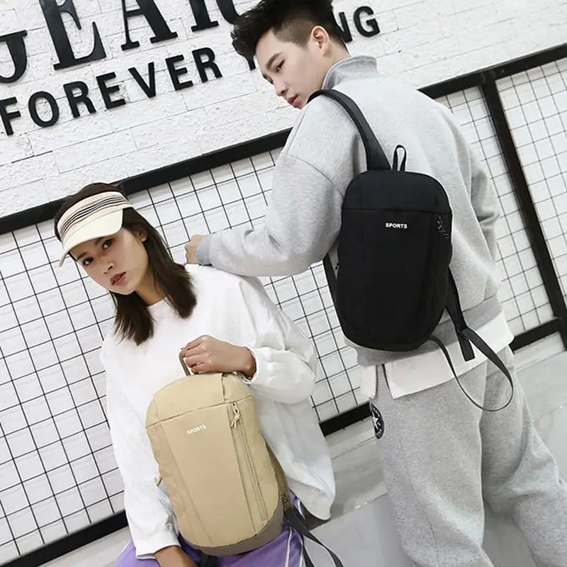Mini sac à dos pour hommes et femmes, voyage décontracté, léger, double sac à bandoulière, kaki