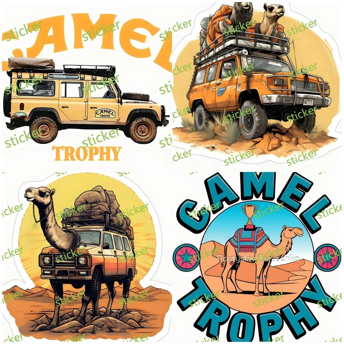 

Camel Trophy Car Motorbike Vinyl Sticker Graphic Decal Funny Car Sticker Bicycle Personality Scratch-Proof Decoration