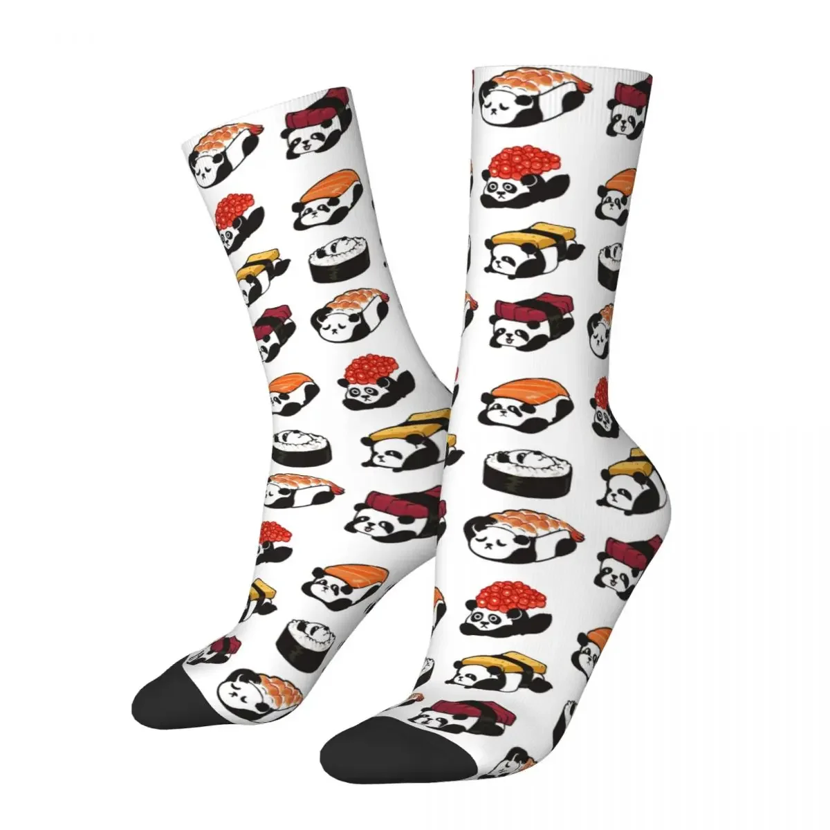 

Sushi Panda Socks Harajuku Sweat Absorbing Stockings All Season Long Socks Accessories for Man's Woman's Gifts