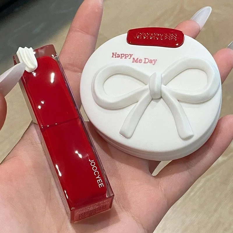 Joocyee Limited Birthday Series Cosmetics Set Mouth Red Lip Glaze Powder Blusher Cream Lip Gloss Hand Cream Birthday Gift Box