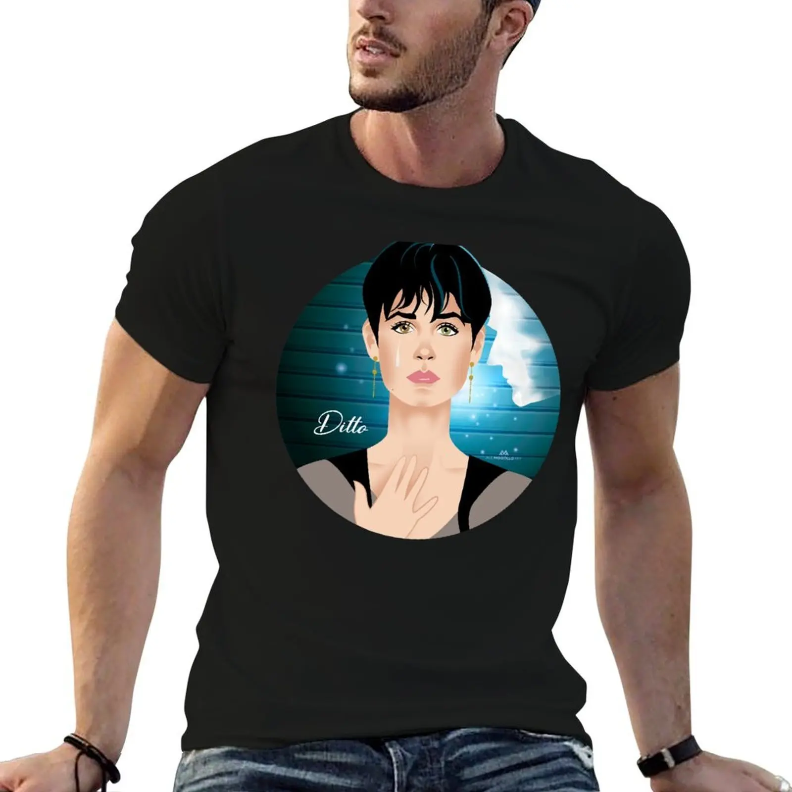 

Ditto T-Shirt cotton tshirt 100% black cotton t-shirt plain for man package cotton t shirts man 100% T-shirt