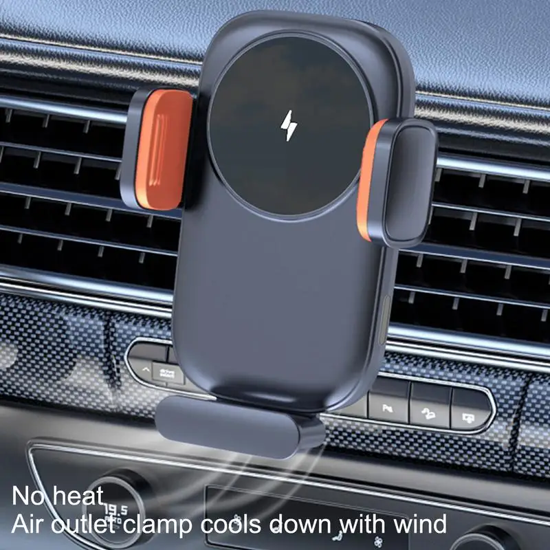 Car Phone Charger Mount 15W Intelligent Wireless Charger Phone Holder Flexible Car Charger Holder 360-Degree Rotation Wireless