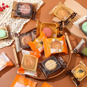 LBSISI Life,新款月餅袋,蛋黃脆餅袋,手工餅乾塑膠包裝,中秋節適用,100個裝 6 最佳銷售 手工包裝 - №2