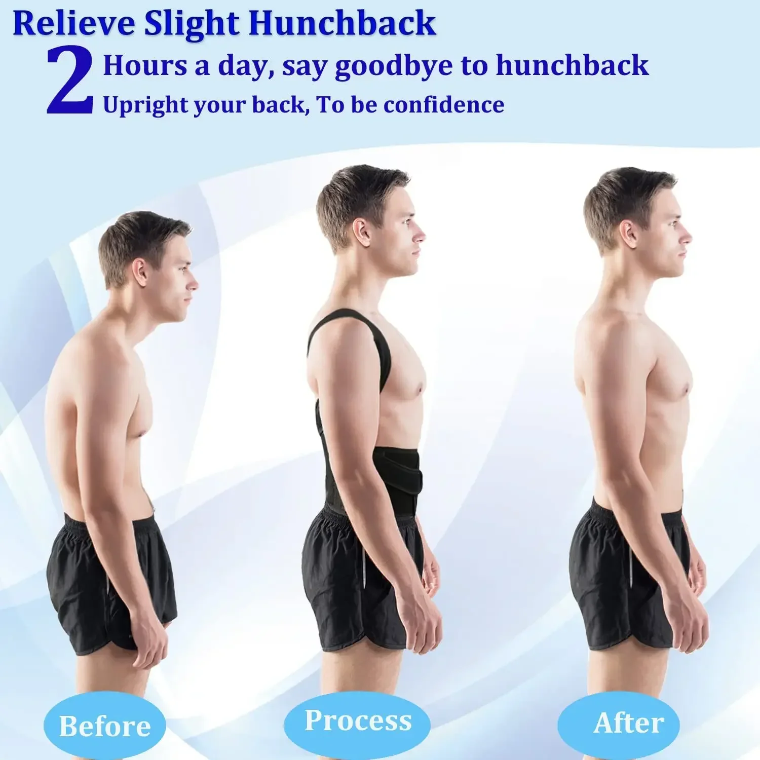 Back Support Posture Corrector Belt Adjustable Shoulder Clavicle Spine Support Belt Reshape Your Body Lumbar Brace Back Trainer