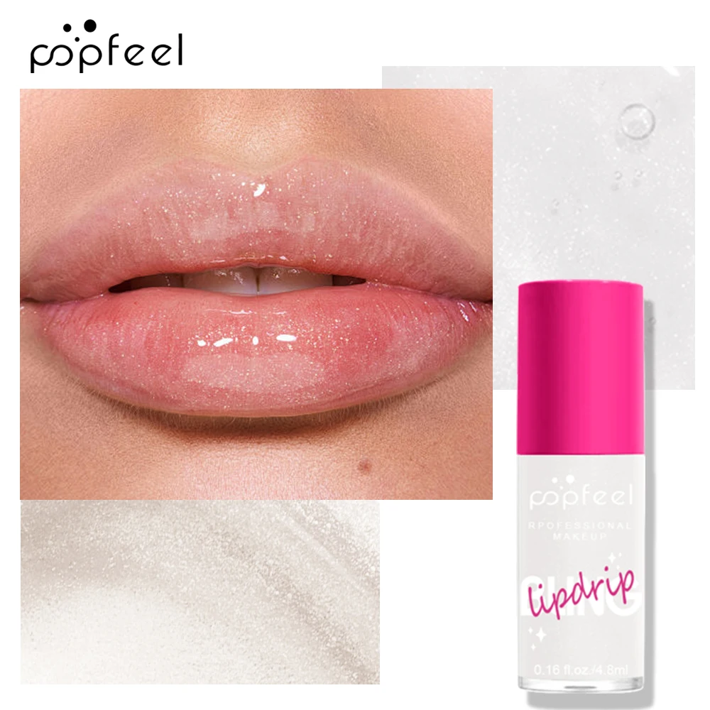 Baume à lèvres nacré scintillant à couleur changeante, brillant à lèvres hydratant semblable à un miroir avec scintillant